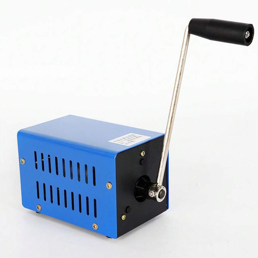 Household Outdoor Manual Hand Crank Generator 20W High Power Dynamo USB Charger - Blue - View 1