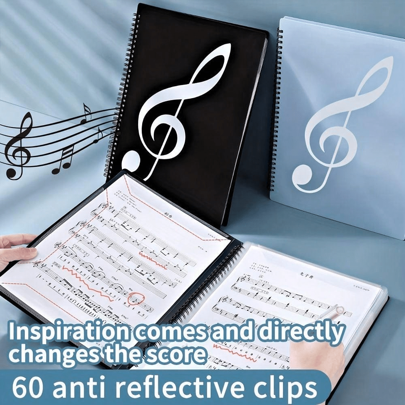 Pasta para partituras, pasta para músicos, pasta para banda, tamanho A4, capas 30/60, dupla face ou para escrever em páginas expostas, capas externas, para guardar partituras e arquivos, material escolar, volta às aulas