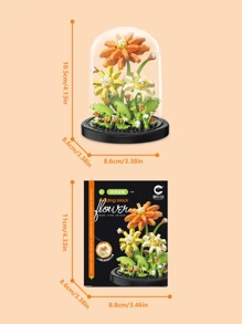 DIY Flower Building Blocks Set,Mixed Color,ABS Material,3D Flower Craft Kit - Rose,Lotus,Sunflower,Blue Dahlia,Home/Office Desk Decor,Perfect Gift For Valentine's Day,Birthday,Anniversary,Christmas,Mother's Day,Teacher's Day,Craft Set,Fantasy,Gift Set,Building Blocks,Music,Diy Kit,Valentine's Day Gifts,Constructor,Valentine's Day,Jelly Blocks,Book Nook Kit,Flower Building Set