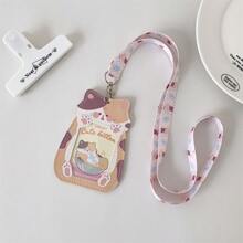 Cordón para tarjeta de identificación y llaves lindo para mujeres, niñas y estudiantes, soporte para tarjeta de identificación Kawaii - Multicolor - Ver 12