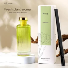 6 件套（1 瓶精油 + 5 支香薰棒）家用无焰芳香扩散器卧室香水礼品套装，持久香味香薰香水 - 梔子花 - 查看 1