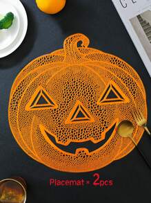 2-6 件金色空心南瓜餐垫，PVC 材料万圣节南瓜桌垫，可洗，易于清洁，擦拭干净，防滑，耐热，适用于房间装饰、餐桌装饰、家居装饰，适合节日、派对、生日、婚礼和宴会、万圣节装饰、家居装饰万圣节派对 - 彩色 - 查看 23
