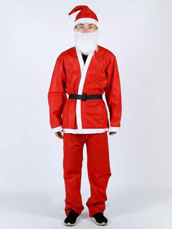1set Adult Santa Claus Costume Christmas Outfit