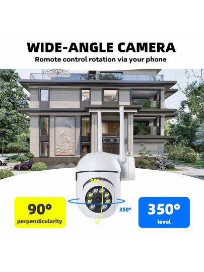 8MP/5MP 1080P HD, Dual 2.4G+5G/2.4G WiFi Optional, Outdoor/Indoor Security Camera, Wireless Surveillance PTZ Slimme Monitoring Camera Auto Tracking, Alarm, Night Vision, Floodlight AI Motion, 350° Horizontal 90° Vertical Rotation Home view 2