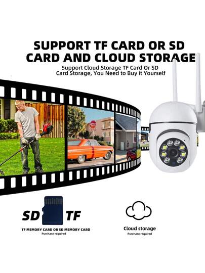 8MP/5MP 1080P HD, Dual 2.4G+5G/2.4G WiFi Optional, Outdoor/Indoor Security Camera, Wireless Surveillance PTZ Slimme Monitoring Camera Auto Tracking, Alarm, Night Vision, Floodlight AI Motion, 350° Horizontal 90° Vertical Rotation Home view 6