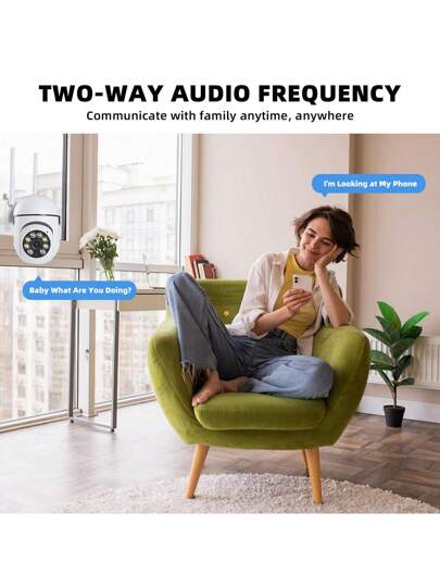 8MP/5MP 1080P HD, Dual 2.4G+5G/2.4G WiFi Optional, Outdoor/Indoor Security Camera, Wireless Surveillance PTZ Slimme Monitoring Camera Auto Tracking, Alarm, Night Vision, Floodlight AI Motion, 350° Horizontal 90° Vertical Rotation Home view 4