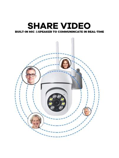 8MP/5MP 1080P HD, Dual 2.4G+5G/2.4G WiFi Optional, Outdoor/Indoor Security Camera, Wireless Surveillance PTZ Slimme Monitoring Camera Auto Tracking, Alarm, Night Vision, Floodlight AI Motion, 350° Horizontal 90° Vertical Rotation Home view 8