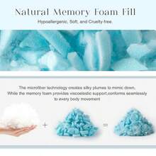 Shredded Memory Foam Bed Pillows Queen Size Set Of 2,Pillows For Sleeping 2 Pack, Cooling Hotel Luxury Pillow For Bed Sleeping Gel Pillow For Hot Sleepers Cool Pillow For Side Back And Stomach Sleepers, Cold Pillow, Supportive - 白色 - 查看 7
