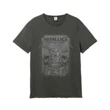 Amplified Mens The Black Album Metallica Diamante T-Shirt (Charcoal) - Grey - View 1