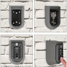 Combination Key Lock Box 10-Digit Combination Top Security Key Box Best Outdoor Waterproof Wall Mounted Key Box For Elderly Parents Spare House Keys Home Garage Office School - Variant1 - View 4