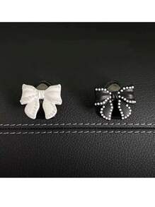 Móc treo đồ trang trí ghế trước hình nơ xinh xắn, dùng để sắp xếp dây cáp, dây điện, tai nghe - Một cỡ - Xem 11
