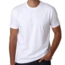 Men's Oversized T-Shirt Rabbit Style Streetwear T-Shirt Oversized Shirt Premium 100% Cotton - 白色 - 查看 2