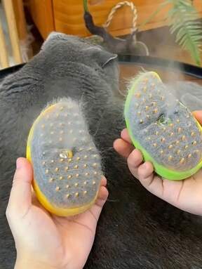 Spazzola massaggiante elettrica a 3 in 1, per la toelettatura degli animali domestici, include spazzola a vapore, spruzzo e pettine massaggiante