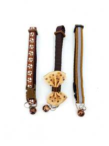 Collares reflejantes para mascotas (gatos y perros) con lazo ajustable en forma de campana, correa universal