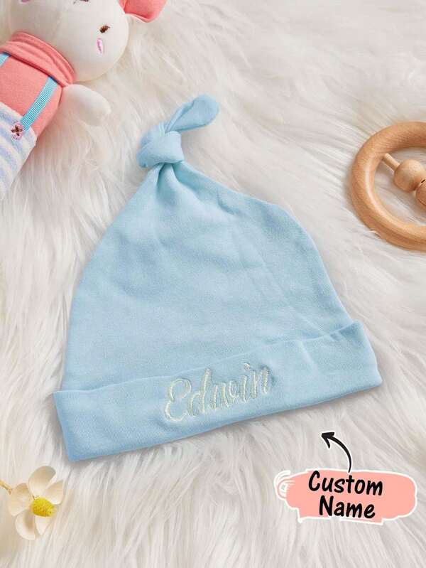1pc Custom Kid's Beanie, Personalized Name Baby Hat, Custom Name Newborn Beanie, Personalized Newborn Hat With Name, Custom Baby Hat With Name, Custom Newborn Hat, Baby Beanie, Toddlers Gifts For Baby Shower, Gifts For Kidsback To School Winter Gift Ideas Boy Girl Valentine's Day