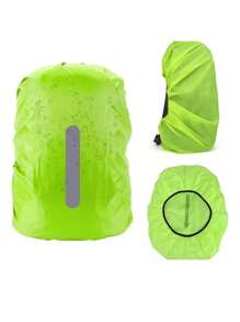 Reflective Rain Cover, 1 Outdoor Sports Backpack Rain Cover, Reflective Waterproof Cover, Outdoor Night Reflective Cover, Bicycle Foldable Dust Cover Bag, Camping And Hiking Accessories - Multicolor - View 4