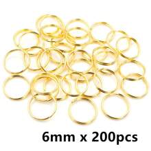 50-200 stuks Diameter 5-20mm Open Jump Rings Dubbele Lussen Goud Zilver Kleur Split Ringen Connectoren Voor Sieraden Maken Benodigdheden DIY Accessoires