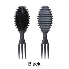 Cepillo definidor de rizos, cepillo para el cabello rizado, cepillo de cerdas con diseño redondo rosa, cepillos para cabello rizado para mujeres, cepillo de cerdas definidor de rizos que da masaje al cabello - Multicolor - Ver 10