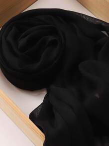 1pc 180*85cm Women's Solid Color Breathable Soft Modal Hijabs Scarf For Abaya Women Veil