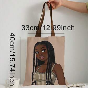 Porträttmönster Dubbelsidigt tryckt axelväska Tryckt handväska Avslappnad resestrandväska Stor kapacitet Återanvändbar axelväska Dam Avslappnad axelväska Handväska Stor kapacitet Canvas Strandväska Handväska Shoppingväska Tryckt Dam Matväska Tillbaka till skolan, Skolmaterial, Shoppa Tillbaka till skolan, Klassrum, Shell
