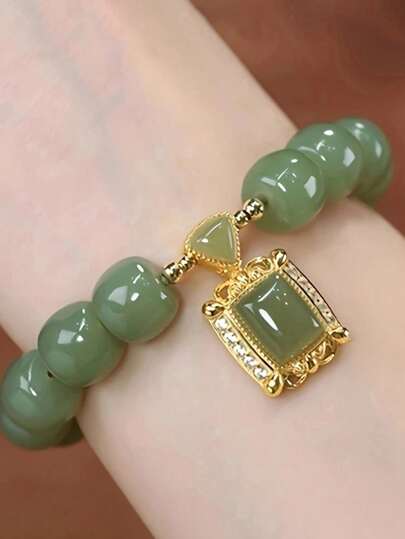 1入組女士升降太陽串珠手鍊，復古風格手工禮物，適用於日常佩戴和節日