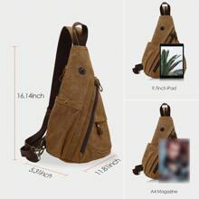 PAKRYS Cowboys Sling Bag For Men With Earphone Hole Vintage Zipper For Girls Boys Hiking Travel Beach Gym School Camping Outdoor