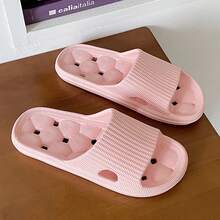 2024 New Summer Bathroom Shower Pink EVA Slippers, Massage Soles For Comfortable & Healthy Wear, Anti-Slip For Home Bathroom Use, Simple And Versatile INS Style
