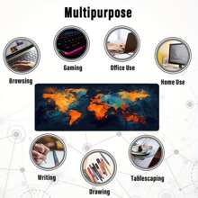 Tấm lót chuột, Tấm lót bàn làm việc bản đồ chính trị thế giới nhiều màu lớn, Tấm lót bàn phím chơi game chống trượt mở rộng, Tấm lót chuột có viền khâu dày 31,5"X11,8" (Bản đồ thế giới) - màu sắc - Xem 5