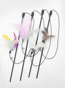 3 Color Feather Teaser Cat Toy, Interactive Toys For Cat Play - Multicolor - View 17