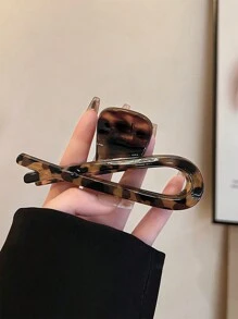 1 件复古超大琥珀色发夹，简约方形玳瑁色发夹，适合颈背浓密头发，豹纹发夹，发饰，发夹，发夹，发夹 - 彩色 - 查看 8