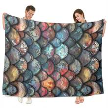 Luminous Dragon Scales Outdoor Blanket-Fashion's Artistic Touch - Phong cách thời trang - Xem 3