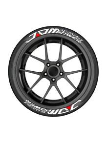8 PCS JDM Car Tire Decal 3D Rubber Sticker Auto Decal Wheel Sticker (No Glue And Accessories) - one-size - View 9