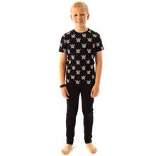 WWE Childrens/Kids Wrestling All Over Logo T-Shirt (Black) - Black - View 2