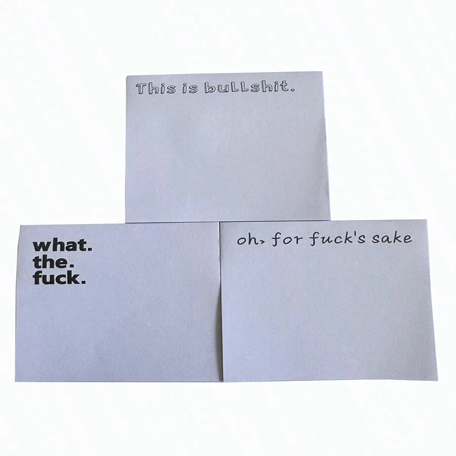 1pc Funny Sticky Note - White - View 1