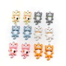 10 件/20 件/30 件卡通猫树脂吊坠适用于 DIY 耳环、项链、钥匙链和手机链、珠宝制作用品 - 彩色 - 查看 6