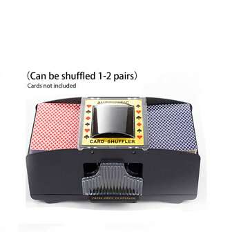 Card Shuffler 2/4Deck Automatisk elektrisk spelkortshuffler Batteridriven pokerblandningsmaskin för familjefestspel, pokerspel, spelkort, sekvensspel