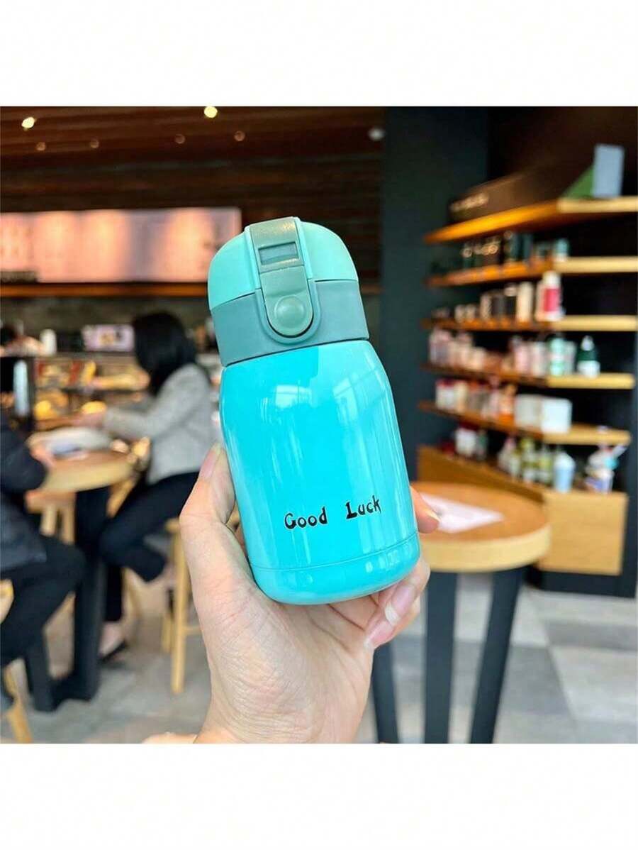 1个200毫升幸运迷你真空杯,不锈钢真空保温瓶,咖啡杯,旅行装,不锈钢保温水瓶,旅行保温杯,冷热饮皆宜,返校礼物 - 藍色 - 查看 1
