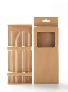 1 个 400 毫升方形玻璃杯，带盖和吸管，极具吸引力，非常适合女孩、夏季饮具、咖啡杯返校