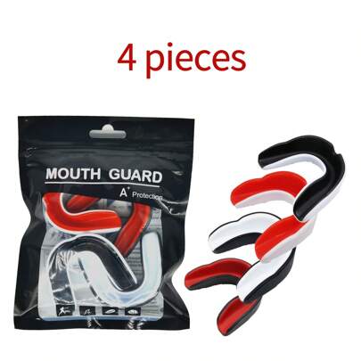 4 piezas Juego de protectores bucales, 4 colores, protector dental profesional para boxeo, Muay Thai, MMA, lucha, hockey y otros deportes de contacto, adecuado para adultos y adolescentes