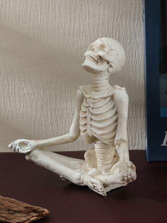 1 件创意复古骷髅形树脂装饰物、创意桌面装饰、家居装饰小雕像最佳礼物