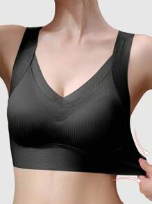Sports Bra For Women Seamless Push Up Bra Comfortable No Underwire Fitness Yoga Underwear Top Fitness Running Vest Gym Beautiful Back To School Bra