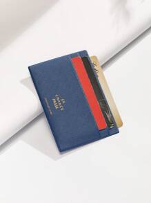 Letter Graphic Lightweight Portable Card ID Card White-Collar Workers For Female For Women Holiday For Anniversary For Birthday Gift Accessories Gifts For Teachers School Supplies Teacher Gifts Back To School Card Holder Wallet Business Card Holder Credit Card Holder - Blue - View 4