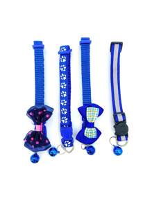 Collares reflejantes para mascotas (gatos y perros) con lazo ajustable en forma de campana, correa universal