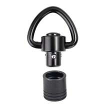 Adaptador de montaje de botón pulsador de arillo táctico de Conejo de Luna para escopeta, arma de fuego, rifle con base - Negro - Ver 4