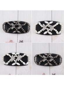 1个发髻造型器，快速发髻造型梳，发夹，简单易用的美发工具，适合女孩和女士，是初学者和学生的理想发饰，适合女性，秋季，旅行，美发工具，女士配饰，美发用品，秋季，头发，发饰，美发工具，美发用品，用品，美容配饰，礼物，旅行，送给女士的礼物，美发用品，圣诞礼物，圣诞礼物，送给女士的圣诞礼物，送给成人的圣诞礼物，送给成人的圣诞礼物，美发用品，成人发饰，发饰，送给女士的礼物创意，美容圣诞礼物，送给女士的礼物，优雅的爪夹 - 彩色 - 查看 5