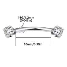 1/3 piezas de joyas de perforación para piercings corporales de acero inoxidable hipoalergénico con gemas de circonita cúbica (3MM) - uña labial, cartílago, concha, trago, pendientes para mujer y hombre en calibre 16G, 6mm, 8mm, 10mm
