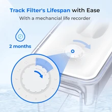 Waterdrop Water Filter Dispenser, Slim Water Filter Tank With 1 * 60 Days Filter, 200-Gallon Long-Life, Faster Filtration, Reduces Chlorine, / And More - White - View 8