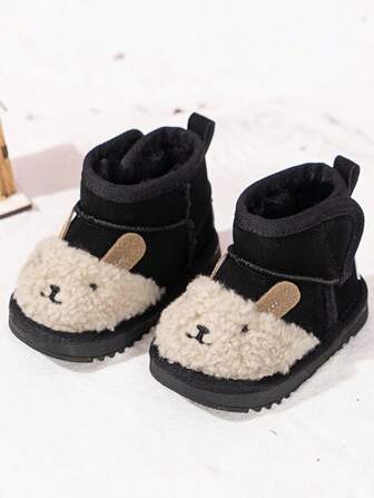 Baby Unisex Winter Snow Boots, Warm Plush Lined, For Toddler/Infant, Thickened, Winter Seasons