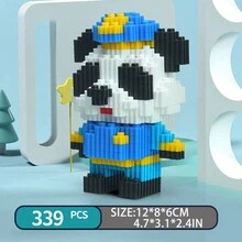 1 Stück kreative Panda Handwerksblock Figur, Heimdekoration Tierfigur, ideales Geschenk für Valentinstag, Halloween, Weihnachten, Geburtstag - Verschiedenfarbig - Übersicht 16