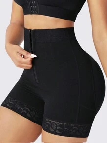 1 pièce Culotte gainante pour fesses, rehausseur de hanches, gaine amincissante avec contrôle du ventre, short haute taille, gaine corporelle, culotte type boxer - Noir - Voir 3